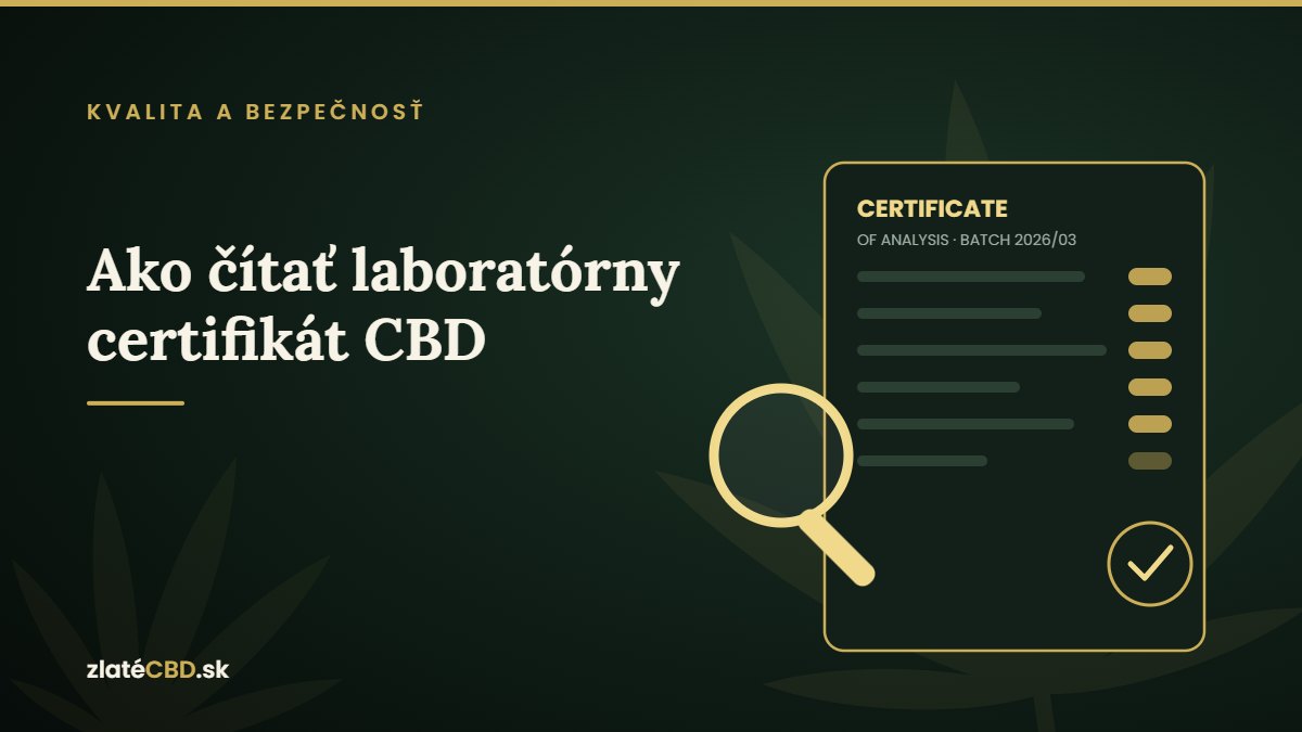 Laboratórny certifikát CBD s výsledkami analýzy